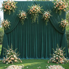 10x12 Hunter Green Backdrop Curtains for Wedding Party Wrinkle Free Backdrops Curtain Drapes Fabric Decorations, alternate