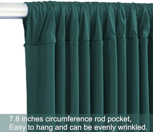 10x12 Hunter Green Backdrop Curtains for Wedding Party Wrinkle Free Backdrops Curtain Drapes Fabric Decorations, alternate