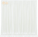 10x12 Ivory Backdrop Curtains for Wedding Party Wrinkle Free Backdrops Curtain Drapes Fabric Decorations Photo
