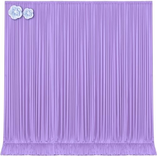 10x12 Lavender Backdrop Curtains for Wedding Party Wrinkle Free Backdrops Curtain Drapes Fabric Decorations