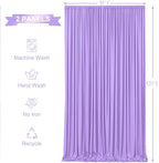 10x12 Lavender Backdrop Curtains for Wedding Party Wrinkle Free Backdrops Curtain Drapes Fabric Decorations, alternate view 4