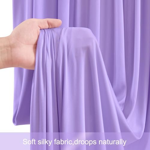 10x12 Lavender Backdrop Curtains for Wedding Party Wrinkle Free Backdrops Curtain Drapes Fabric Decorations, alternate view 5