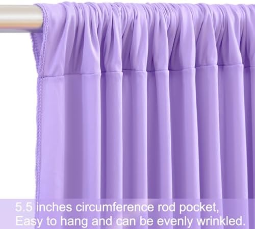 10x12 Lavender Backdrop Curtains for Wedding Party Wrinkle Free Backdrops Curtain Drapes Fabric Decorations, alternate view 6