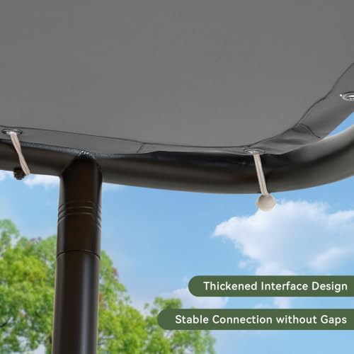 10x12 Lean-to Gazebo, Sloped Pergola Porch Canopy Awning for Patio, alternate view 4