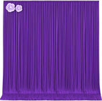 10x12 Purple Backdrop Curtains for Wedding Party Wrinkle Free Backdrops Curtain Drapes Fabric Decorations Photo