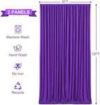 10x12 Purple Backdrop Curtains for Wedding Party Wrinkle Free Backdrops Curtain Drapes Fabric Decorations Photo, alternate