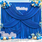 10x12 Royal Blue Backdrop Curtains for Wedding Party Wrinkle Free Backdrops Curtain Drapes Fabric Decorations, alternate view