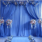 10x12 Royal Blue Backdrop Curtains for Wedding Party Wrinkle Free Backdrops Curtain Drapes Fabric Decorations, alternate view