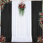 10x12 White Backdrop Curtains for Wedding Party Wrinkle Free Backdrops Curtain Drapes Fabric Decorations Photo, alternate
