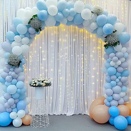 10x12 White Backdrop Curtains for Wedding Party Wrinkle Free Backdrops Curtain Drapes Fabric Decorations Photo, alternate
