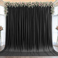 10x12ft Black Backdrop Curtain Panels for Parties - Wrinkle Free Polyester Photo Curtain Backdrop Wedding Back
