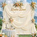 10x12ft Champagne Backdrop Curtains for Parties Wrinkle Free Fabric Backdrop Curtain Wedding Photo Drapes