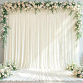 10x12ft Cream Backdrop Curtain Panels for Parties - Wrinkle Free Polyester Photo Curtain Backdrop Wedding Back