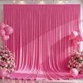 10x12ft Hot Pink Backdrop Curtain Panels for Parties - Wrinkle Free Polyester Photo Curtain Backdrop Wedding