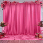10x12ft Hot Pink Backdrop Curtain Panels for Parties - Wrinkle Free Polyester Photo Curtain Backdrop Wedding, alternate view