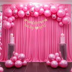 10x12ft Hot Pink Backdrop Curtain Panels for Parties - Wrinkle Free Polyester Photo Curtain Backdrop Wedding, alternate view