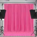 10x12ft Hot Pink Backdrop Curtain Panels for Parties - Wrinkle Free Polyester Photo Curtain Backdrop Wedding, alternate view