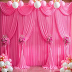 10x12ft Hot Pink Backdrop Curtain Panels for Parties - Wrinkle Free Polyester Photo Curtain Backdrop Wedding, alternate view
