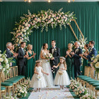 10x12ft Hunter Green Backdrop Curtain Panels for Parties - Wrinkle Free Polyester Photo Curtain Backdrop Wedding, alternate