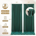 10x12ft Hunter Green Backdrop Curtain Panels for Parties - Wrinkle Free Polyester Photo Curtain Backdrop Wedding, alternate