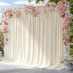 10x12ft Ivory Backdrop Curtain Panels for Parties - Wrinkle Free Polyester Photo Curtain Backdrop Wedding Back, alternate