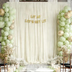 10x12ft Ivory Backdrop Curtain Panels for Parties - Wrinkle Free Polyester Photo Curtain Backdrop Wedding Back, alternate