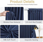 10x12ft Navy Blue Backdrop Curtains, Wrinkle Free Fabric Drapes for Backdrop, Photo Backdrop Drapes for Wedding, alternate