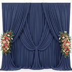10x12ft Navy Blue Backdrop Curtains, Wrinkle Free Fabric Drapes for Backdrop, Photo Backdrop Drapes for Wedding, alternate