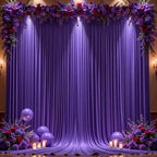 10x12ft Purple Backdrop Curtain Panels for Parties - Wrinkle Free Polyester Photo Curtain Backdrop Wedding Back
