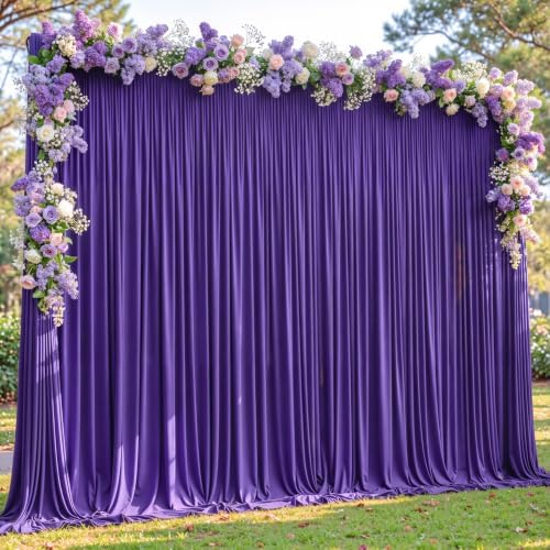 10x12ft Purple Backdrop Curtain Panels for Parties - Wrinkle Free Polyester Photo Curtain Backdrop Wedding Back, alternate