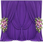 10x12ft Purple Backdrop Curtains, Wrinkle Free Fabric Drapes for Backdrop, Photo Backdrop Drapes for Wedding, alternate view