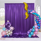 10x12FT Purple Sequin Curtains Backdrop, Wrinkle Free Fabric for Halloween in 10x12FT, alternate view 4