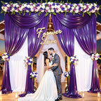 10x12FT Purple Sequin Curtains Backdrop, Wrinkle Free Fabric for Halloween in 10x12FT, alternate view 6