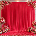 10x12ft Red Backdrop Curtain Panels for Parties - Wrinkle Free Polyester Photo Curtain Backdrop Wedding Back