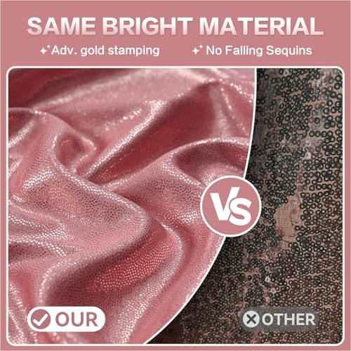 10x12FT Rose Gold Sequin Backdrop Curtain-2 Panels of 5x12FT Wrinkle-Free Glitter Drapes for Photography, alternate view 3