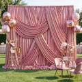 10x12FT Rose Gold Sequin Curtains Backdrop, Wrinkle Free Drop for Wedding in 10x12FT