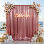 10x12FT Rose Gold Sequin Curtains Backdrop, Wrinkle Free Drop for Wedding in 10x12FT, alternate view 6