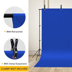 10x12ft Royal Blue Screen Backdrop for Photography, Large Seamless Polyester Fabric Royal Blue Photo Backdrop, alternate view