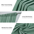 10x12ft Sage Green Backdrop Curtain, 2 Panels 5x12ft Thick Wrinkle-Free Polyester Fabric, Professional, alternate view 3