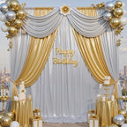 10x12FT Silver Sequin Curtains Backdrop, Wrinkle Free Back Drop for Wedding in 10x12FT, alternate view 2