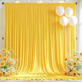 10x12ft Yellow Backdrop Curtain Panels for Parties - Wrinkle Free Polyester Photo Curtain Backdrop Wedding Back