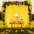 10x12ft Yellow Backdrop Curtain Panels for Parties - Wrinkle Free Polyester Photo Curtain Backdrop Wedding Back, alternate