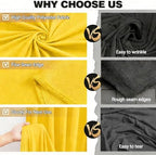 10x12ft Yellow Backdrop Curtain Panels for Parties - Wrinkle Free Polyester Photo Curtain Backdrop Wedding Back, alternate