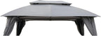 10x13 Gazebo Replacement Canopy Curved Top Double Soft Canopy for Patio, Deck, Backyard, Garden, Lawns (Curved