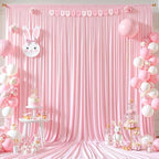 10x15 FT Pink Backdrop Curtain for Parties Wrinkle Free Photo Backdrop Drapes 15ft Long Polyester Draping Back