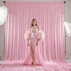 10x15 FT Pink Backdrop Curtain for Parties Wrinkle Free Photo Backdrop Drapes 15ft Long Polyester Draping Back, alternate