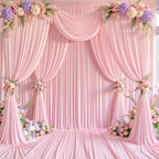 10x15 FT Pink Backdrop Curtain for Parties Wrinkle Free Photo Backdrop Drapes 15ft Long Polyester Draping Back, alternate
