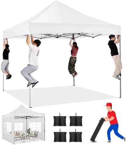 10x15 Heavy Duty Pop Up Canopy Tent with 4 Sidewalls, Alps