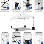 10x15 Heavy Duty Pop Up Canopy Tent with 4 Sidewalls, Alps, alternate view 3
