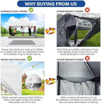 10x15 Heavy Duty Pop Up Canopy Tent with 4 Sidewalls, Alps, alternate view 5